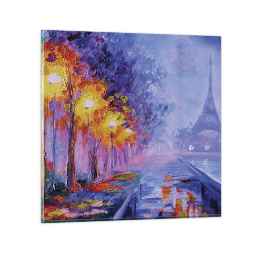 Glastavla - Bild på glas - Drömpromenad - 30x30 cm