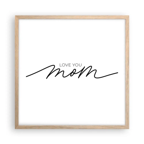 Affisch i ram av ljusek - Jag är mycket rörd - 50x50 cm