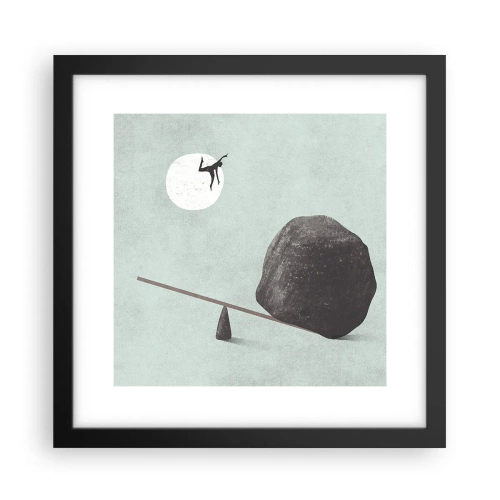 Affisch i svart ram - Uppfylld dröm - 30x30 cm