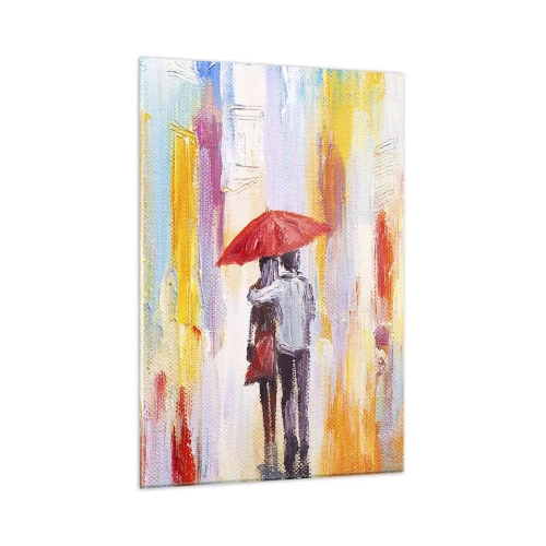 Glastavla - Bild på glas - Må det fortsätta regna - 80x120 cm