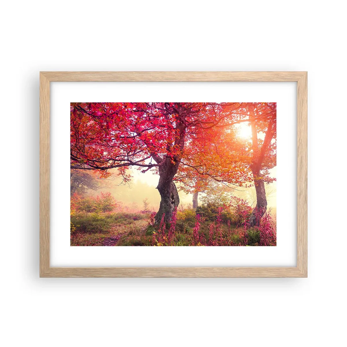Affisch i ram av ljusek - Våldsam blommande - 40x30 cm