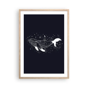Affisch i ram av ljusek - I universumets hav - 50x70 cm