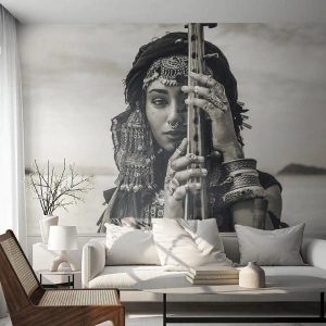 Självhäftande Fototapet Deluxe Sticker - Bara Orientens musik - Kvinna, Boho, Smycken - 100x70 cm