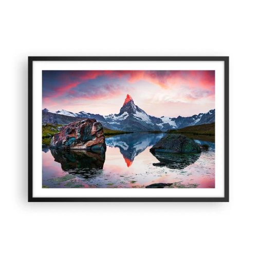 Affisch i svart ram - Bergens hjärta är hett - 70x50 cm