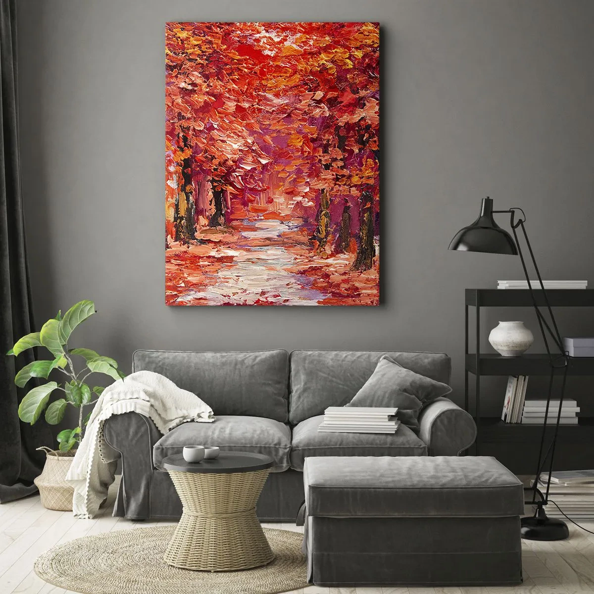 Canvastavla - Bild på duk - Höstimpresion - 50x70 cm