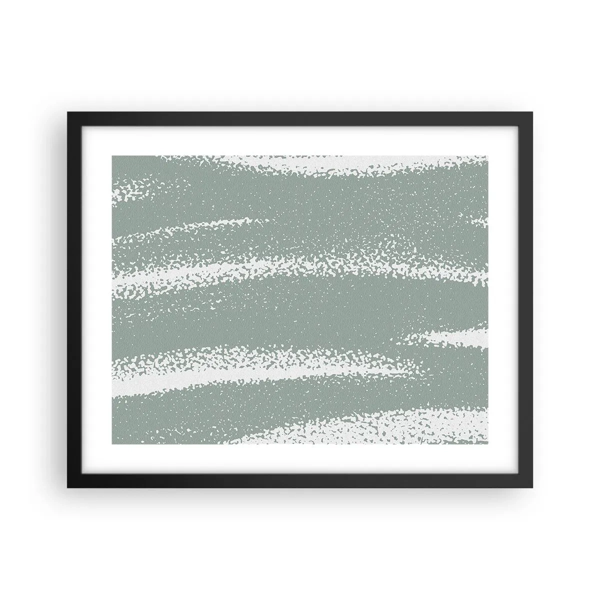 Affisch i svart ram - Abstraktion i vinterstämning - 50x40 cm