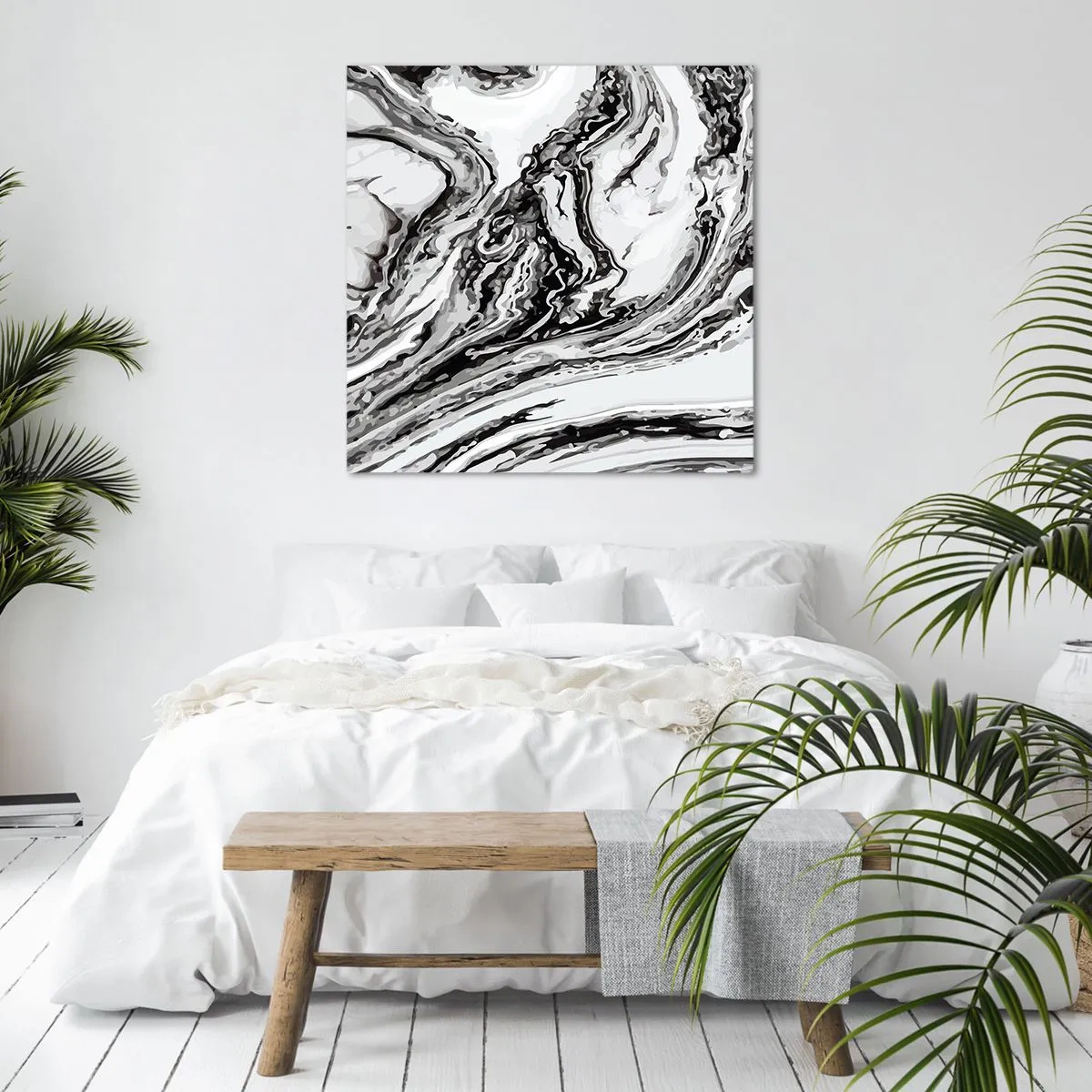 Canvastavla - Bild på duk - I början var det kaos - 40x40 cm