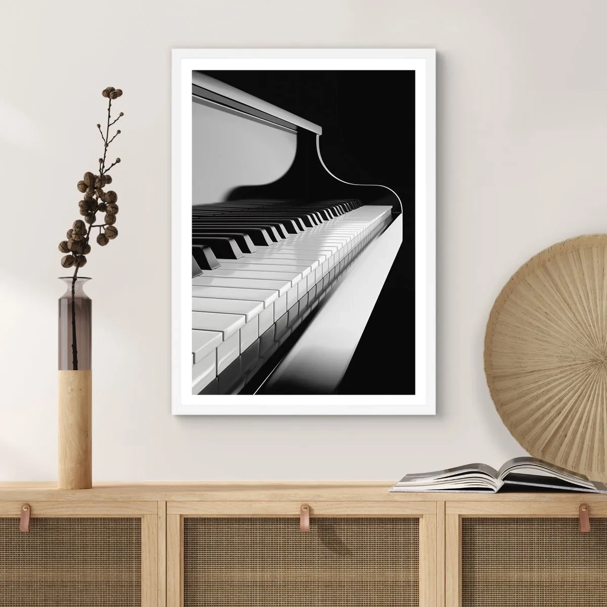 Affisch i vit ram - Harmoni av former och färger - 61x91 cm