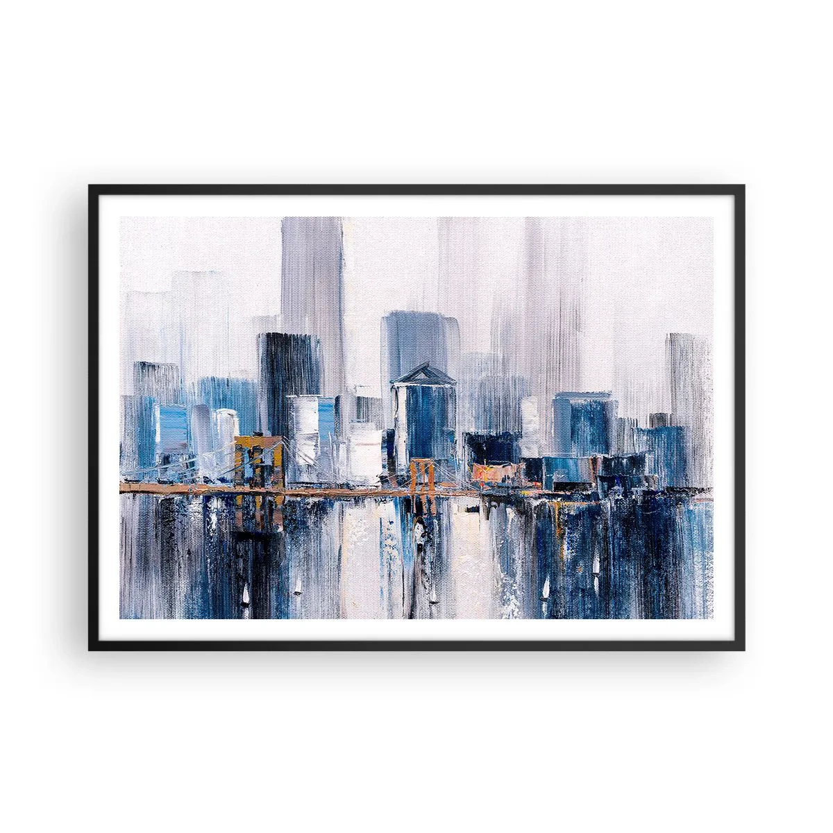 Affisch i svart ram - New York-impression - 100x70 cm