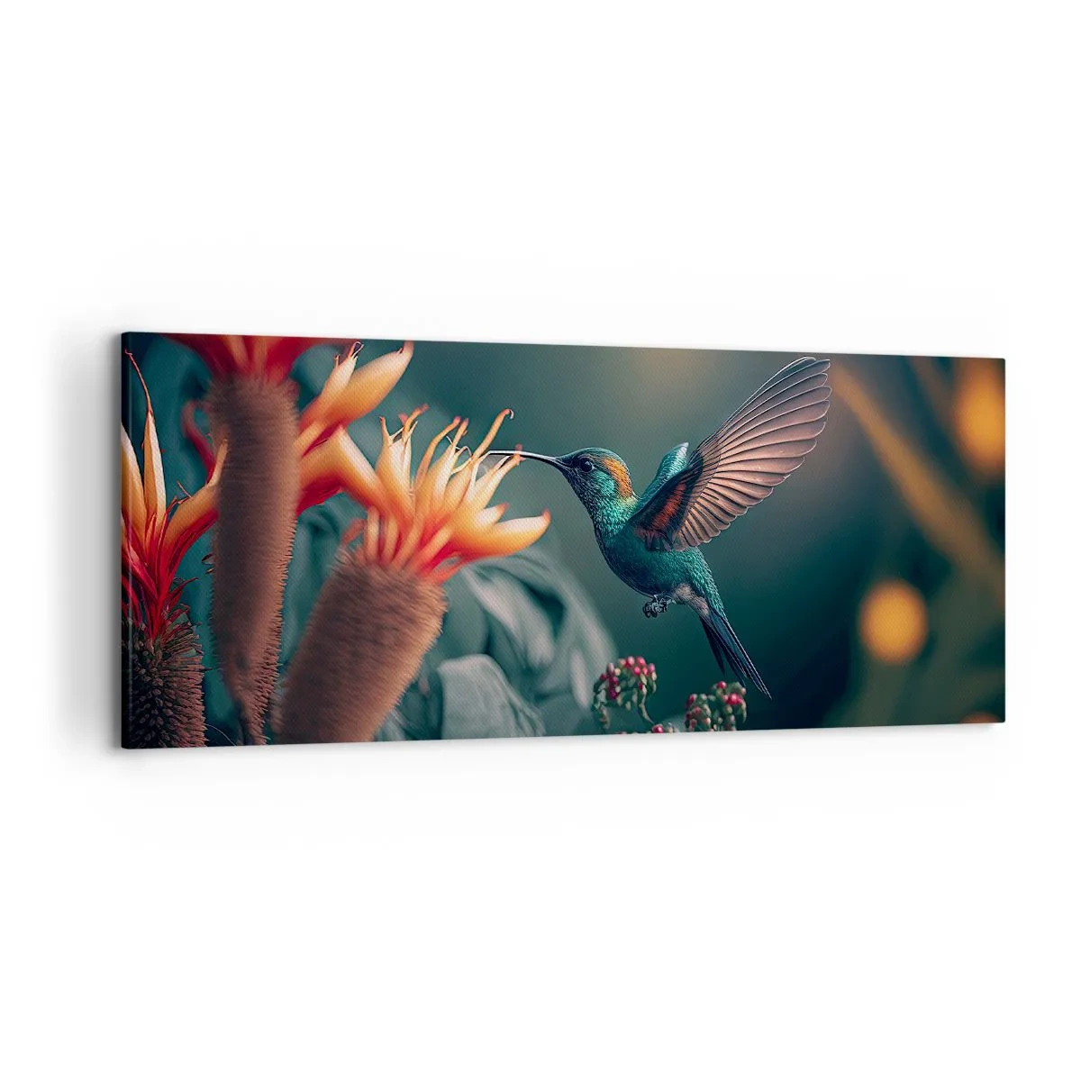 Canvastavla - Bild på duk - Ett verkligt färgglatt liv - 120x50 cm