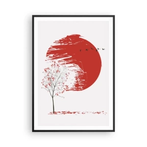 Affisch i svart ram - Känner du igen det här landet? - 70x100 cm