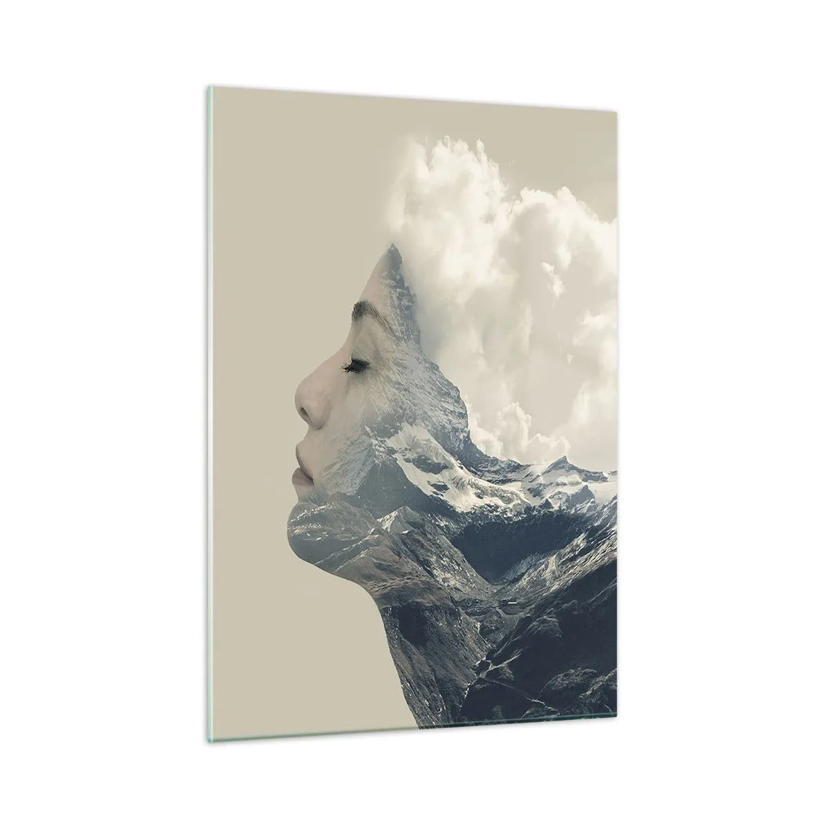 Glastavla - Bild på glas - Elementens skönhet - 50x70 cm