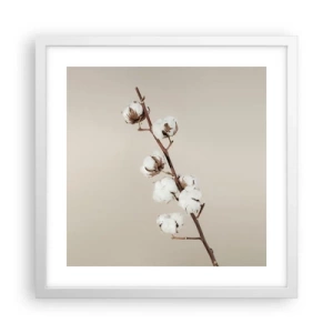 Affisch i vit ram - Hos mjukhetens källa - 40x40 cm