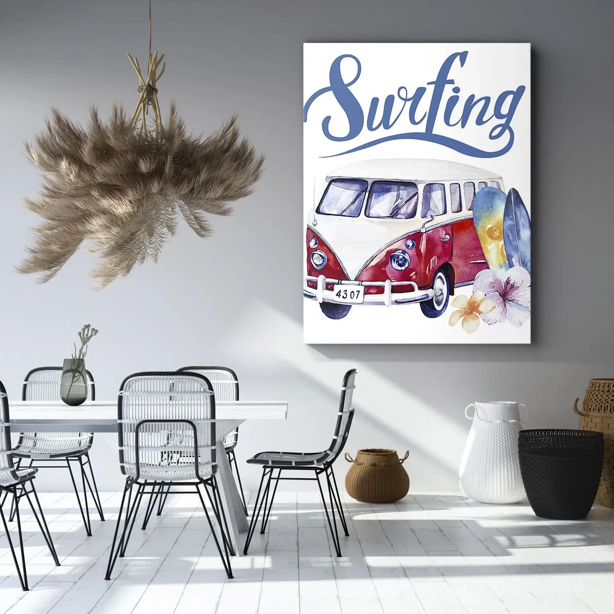 Canvastavla - Bild på duk - Gurka - en klassiker för surfaren - 50x70 cm