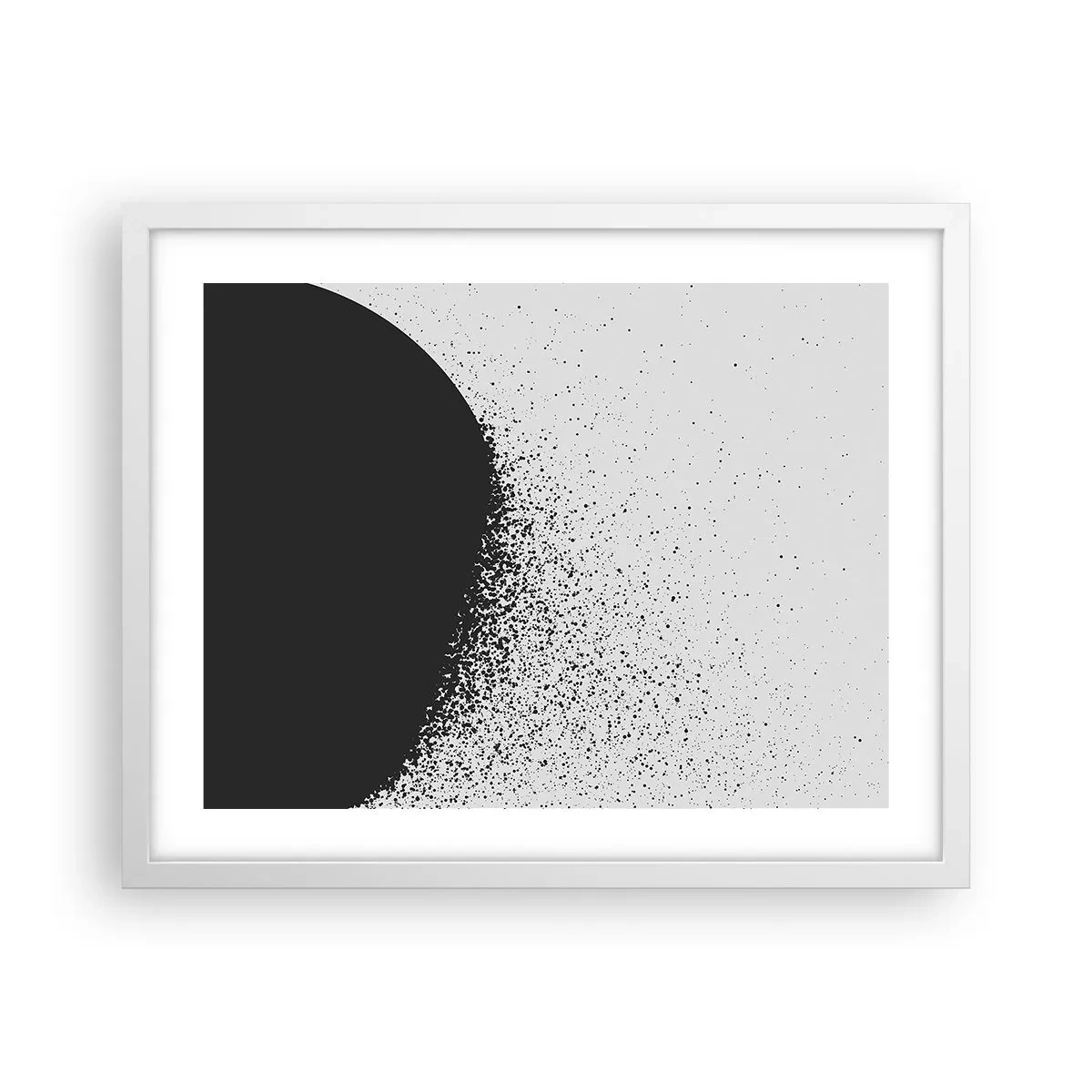 Affisch i vit ram - Partiklarnas rörelse - 50x40 cm