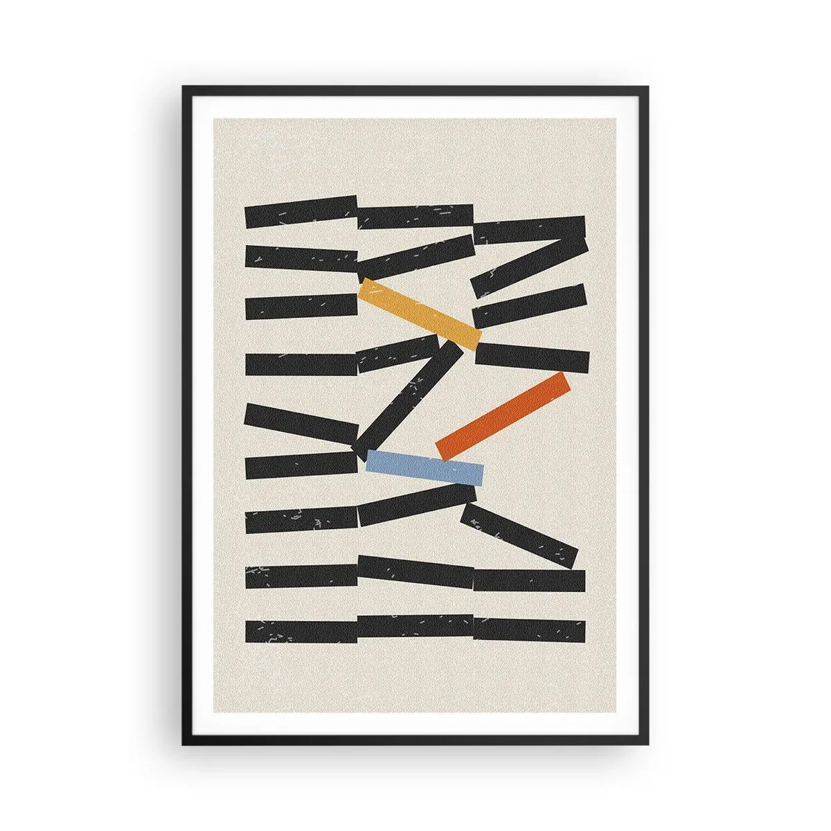 Affisch i svart ram - Domino - komposition - 70x100 cm