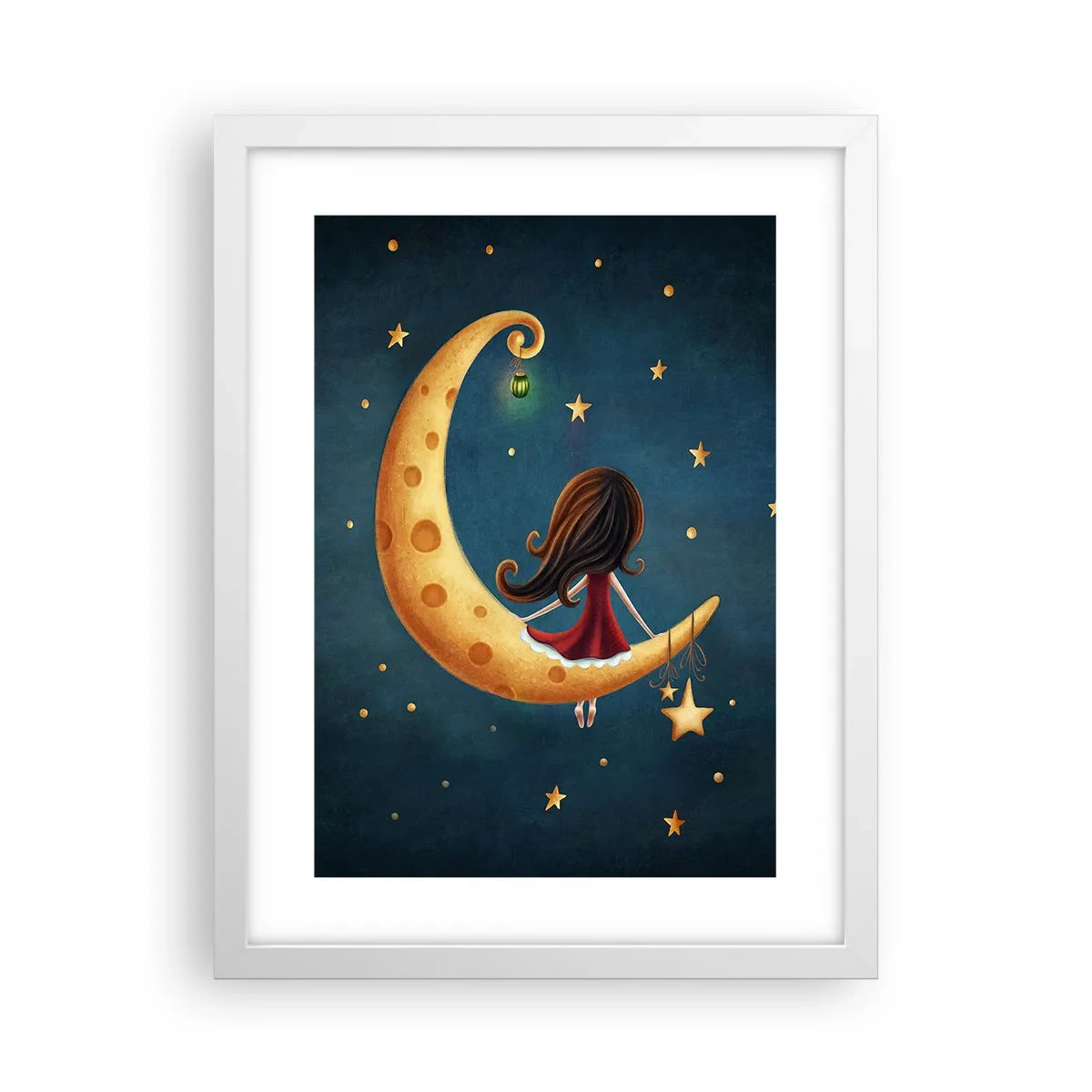 Affisch i vit ram - En gång i tiden... - 30x40 cm