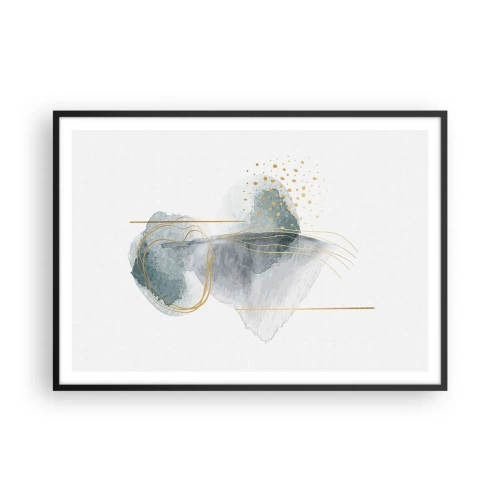 Affisch i svart ram - Om gråhetens och guldets förhållanden - 100x70 cm