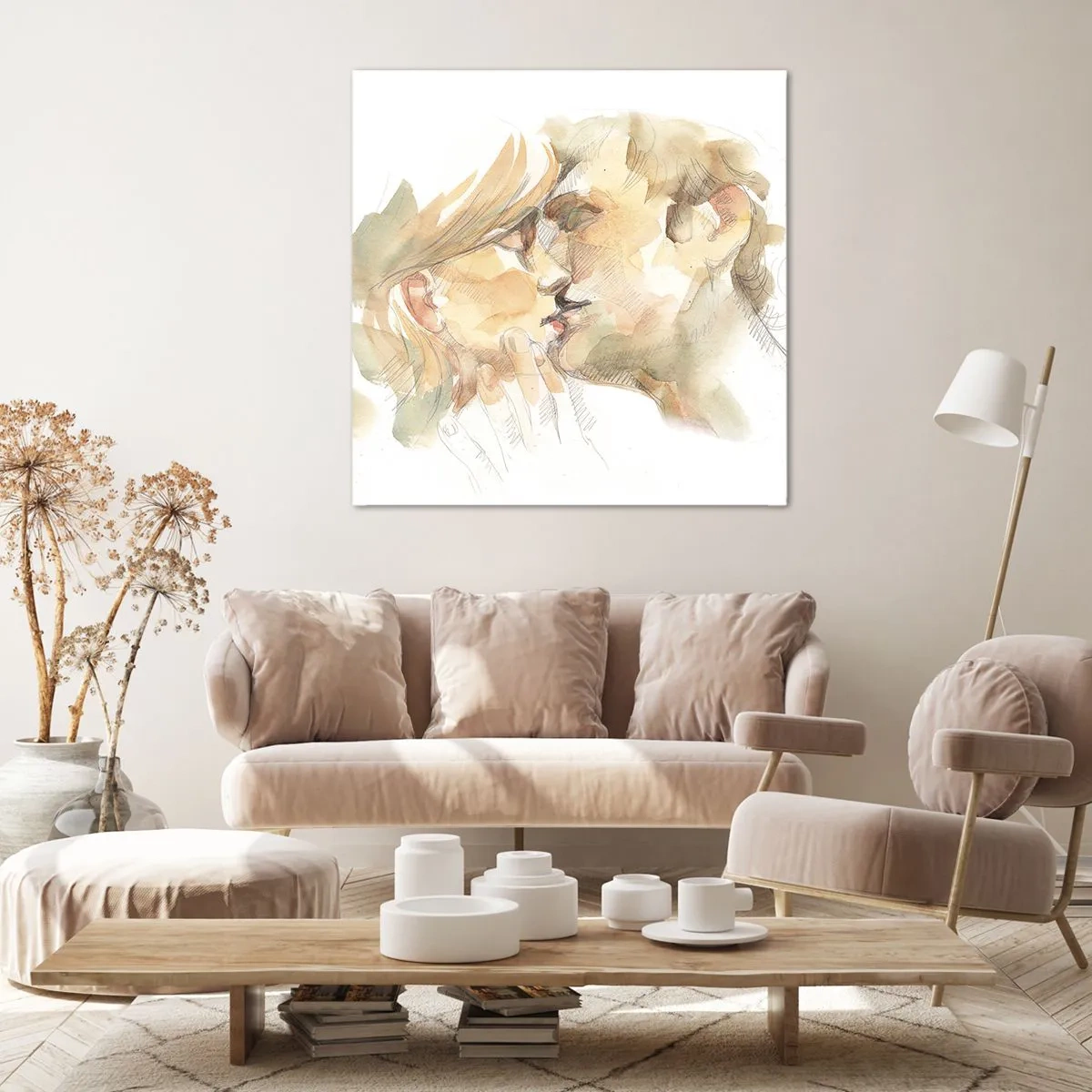 Canvastavla - Bild på duk - Upphittad hälft? - 70x70 cm