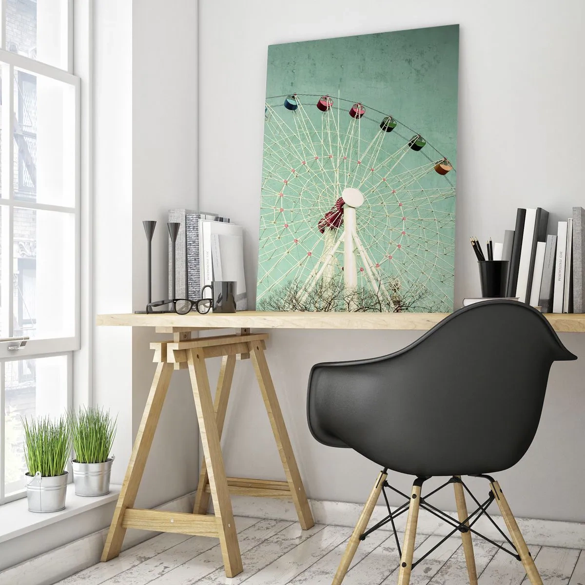 Glastavla - Bild på glas - Välkommen att ha kul - 50x70 cm