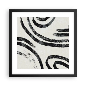 Affisch i svart ram - Halvstoppad - 40x40 cm
