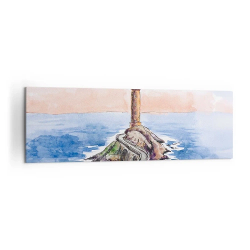 Canvastavla - Bild på duk - Vänd mot havet - 160x50 cm
