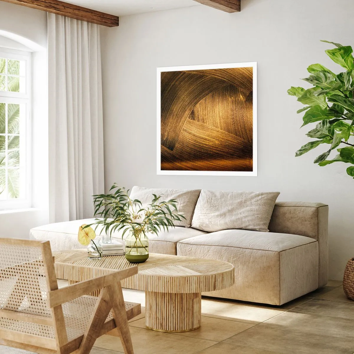 Affisch - I gyllene labyrint - 40x40 cm