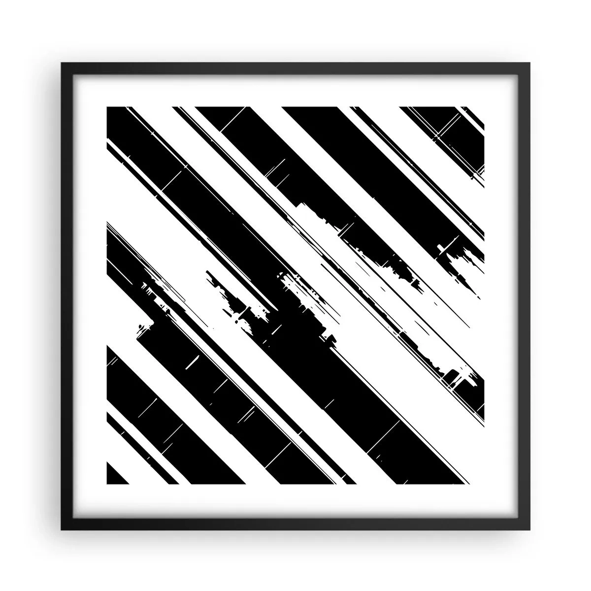 Affisch i svart ram - Intensiv och dynamisk komposition - 50x50 cm