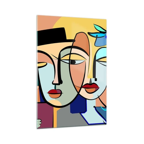 Glastavla - Bild på glas - Picassos randez vous - 70x100 cm