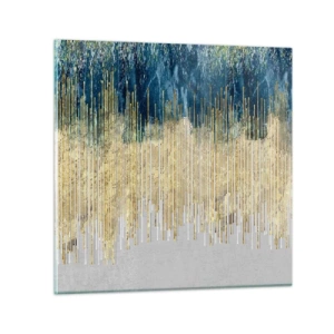 Glastavla - Bild på glas - Förgylld gräns - 30x30 cm
