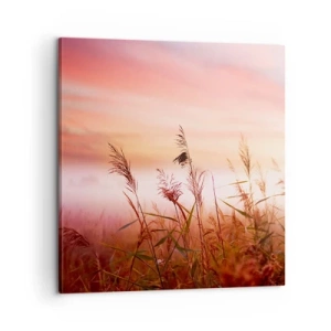 Canvastavla - Bild på duk - Drakar, maskrosor, vind - 60x60 cm