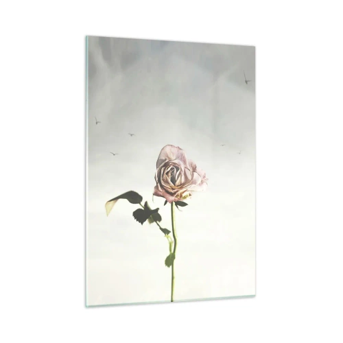 Glastavla - Bild på glas - Vårens välkomst - 50x70 cm