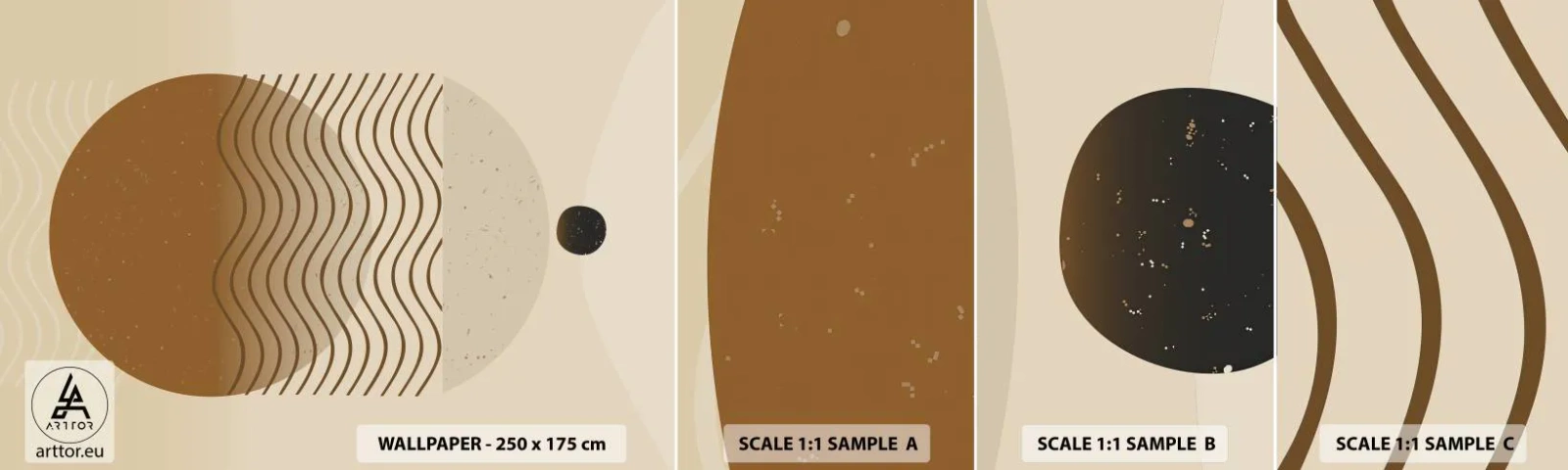 Fototapet Prov Standard Eco - Om geometriska figurers ursprung - Abstraktion, Bit, Minimalism - 100x30 cm