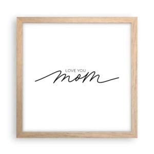 Affisch i ram av ljusek - Jag är mycket rörd - 30x30 cm