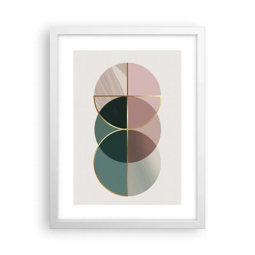 Affisch i vit ram - Hjul efter hjul... - 30x40 cm