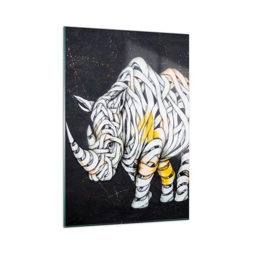 Glastavla - Bild på glas - Grovhet är en myt - 50x70 cm