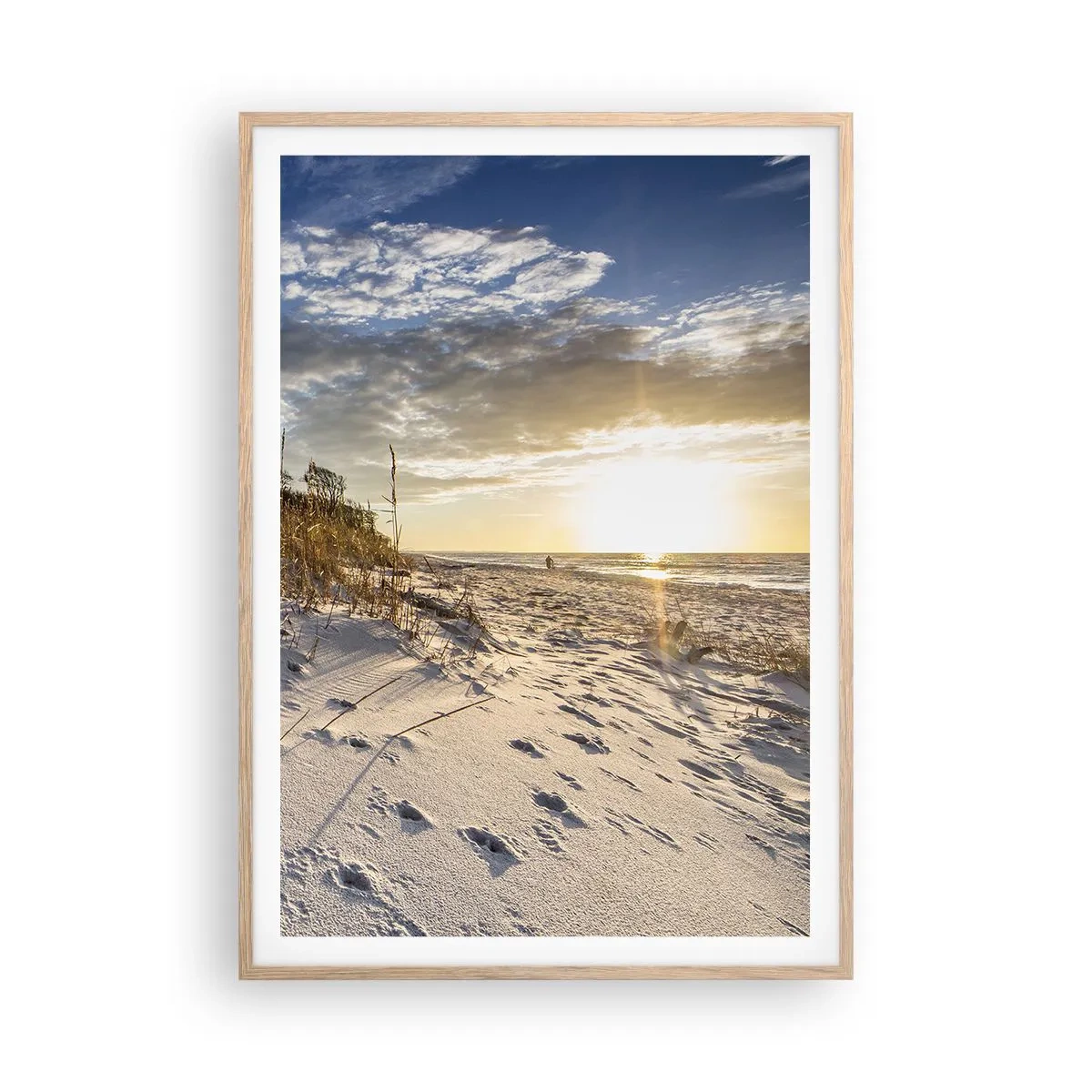 Affisch i ram av ljusek - Inbjudan till promenad - 70x100 cm