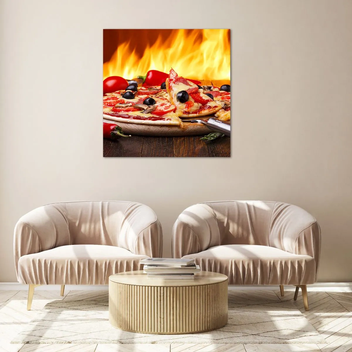 Glastavla - Bild på glas - From Italy with love - 40x40 cm