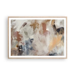 Affisch i ram av ljusek - Dimmig abstraktion - 100x70 cm