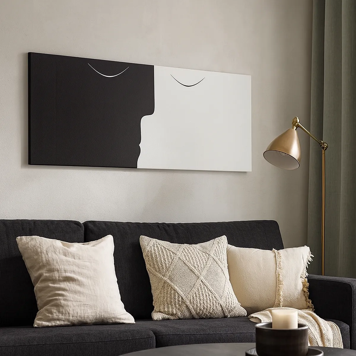 Canvastavla - Bild på duk - Motsatsernas enhet - 30x30 cm