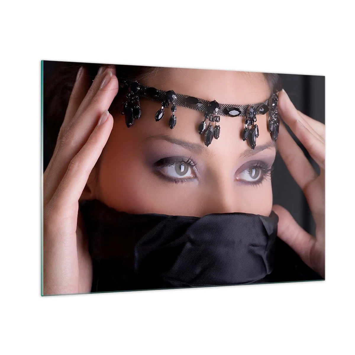 Glastavla - Bild på glas - Lockande orientalisk hemlighet - 100x70 cm