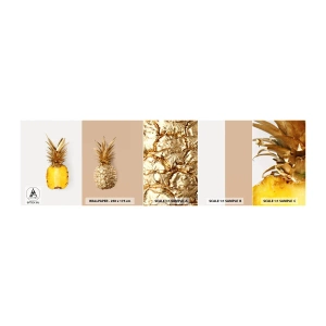 Fototapet Prov Standard Eco - Ananas för oss - Ananas, Frukt, Efterrätt - 100x30 cm