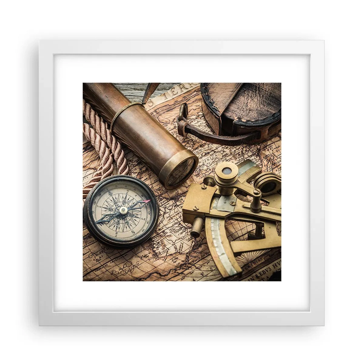 Affisch i vit ram - Sätt ut kursen - 30x30 cm