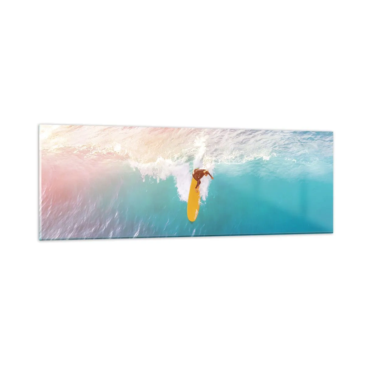 Glastavla - Bild på glas - Havsryttare - 90x30 cm