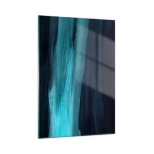 Glastavla - Bild på glas - Flyt med strömmen - 50x70 cm