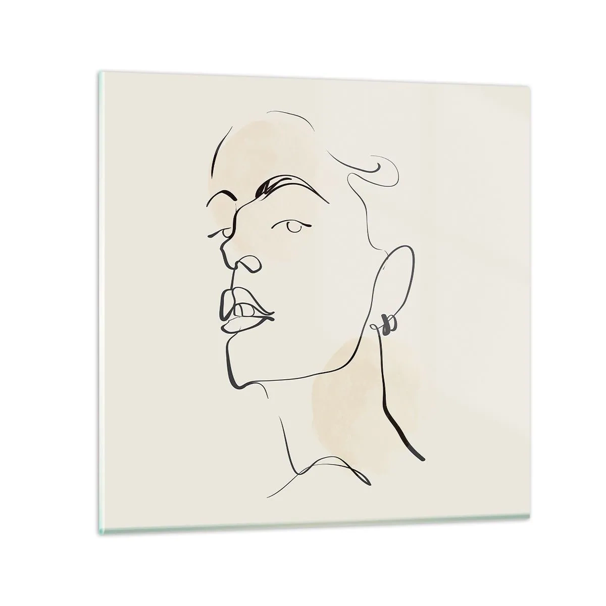 Glastavla - Bild på glas - Stolt blick - 40x40 cm