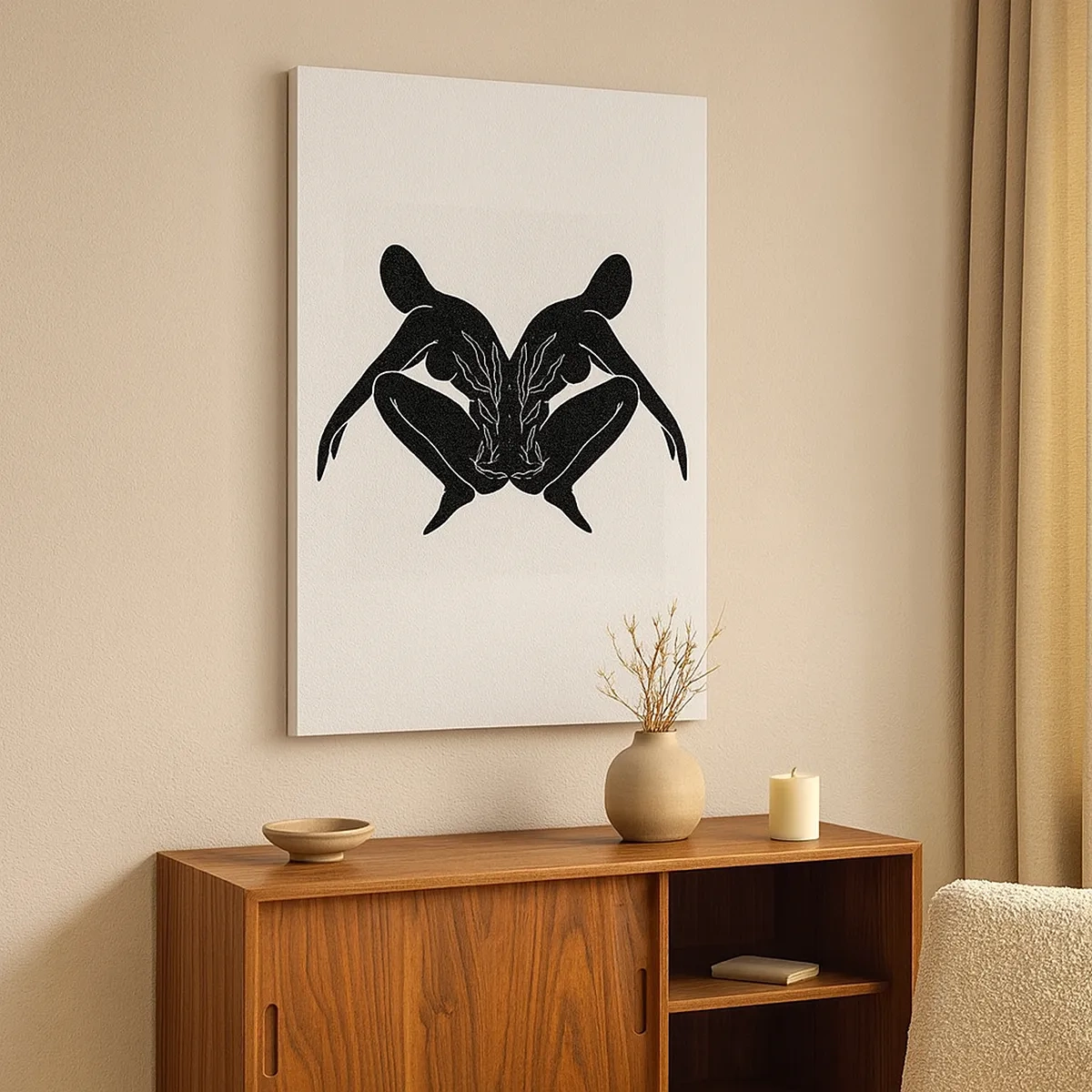 Canvastavla - Bild på duk - En delad själ - 50x70 cm