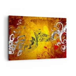 Canvastavla - Bild på duk - Låt musiken flyta - 120x80 cm