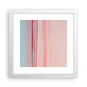 Affisch i vit ram - Abstraktion i gryningen - 30x30 cm