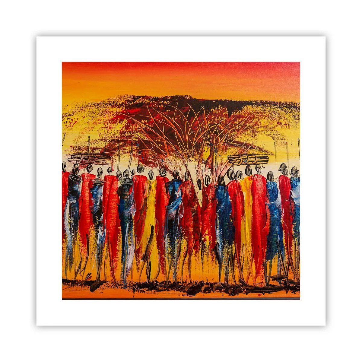 Affisch - Dit, dit, dit de går - 40x40 cm